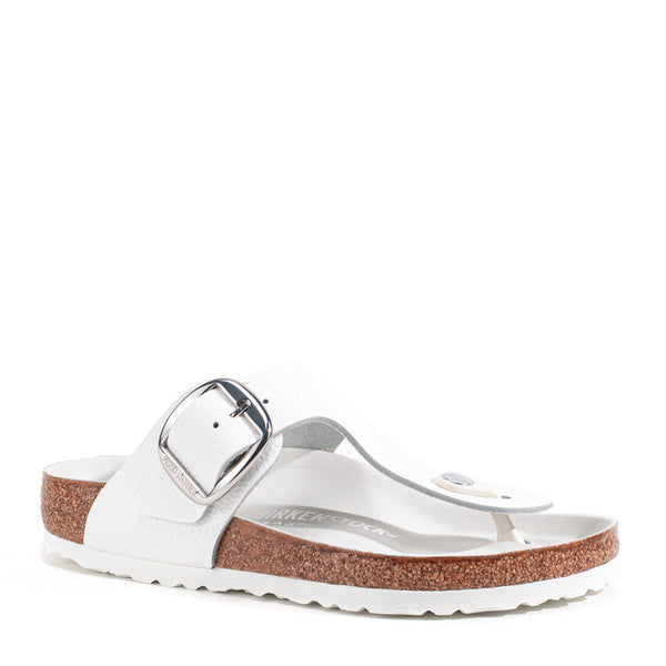 GIZEH BIG BUCKLE - WHITE - LEATHER