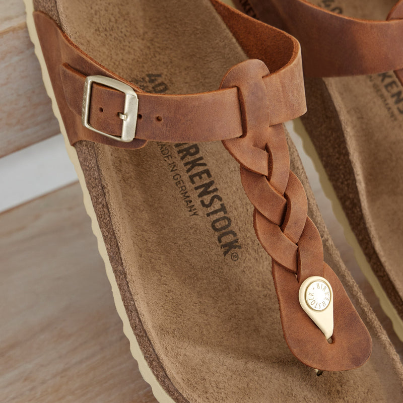 GIZEH BRAID - COGNAC - OIL LEATHER