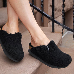 BOSTON TEDDY SHEARLING - BLACK - SHEARLING